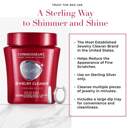 Silver Jewelry Cleaner - Liquid Dip Solution in Red Container
