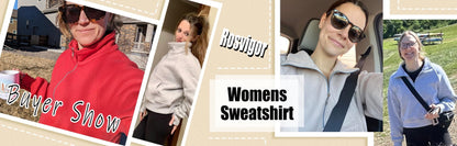 Women's Half Zip Cropped Fleece Sweatshirt with Thumb Holes for Fall and Winter