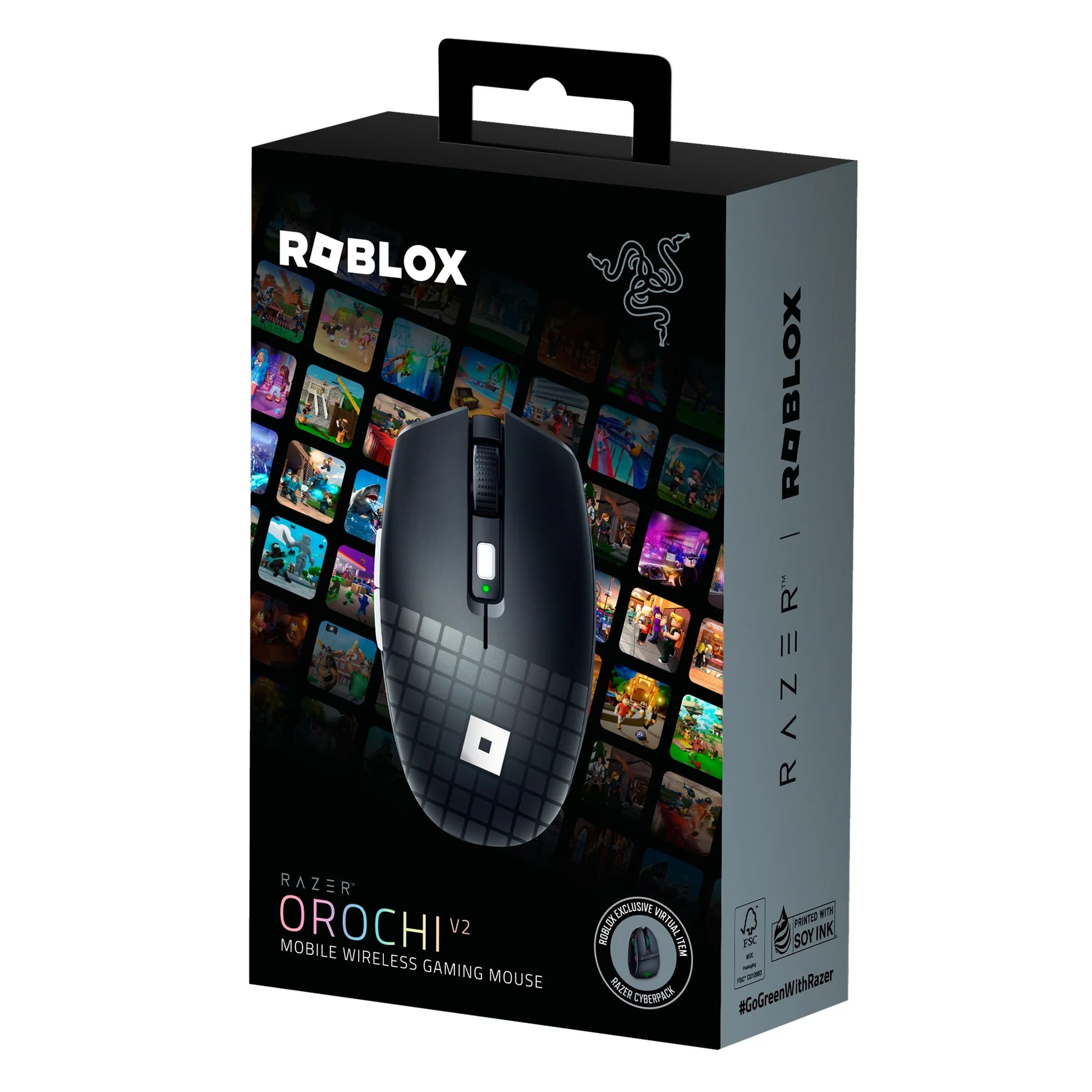 Orochi V2 Roblox Edition Wireless Gaming Mouse - 2.4GHz & Bluetooth, 6 Buttons, Black