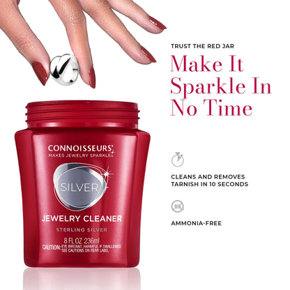 Silver Jewelry Cleaner - Liquid Dip Solution in Red Container