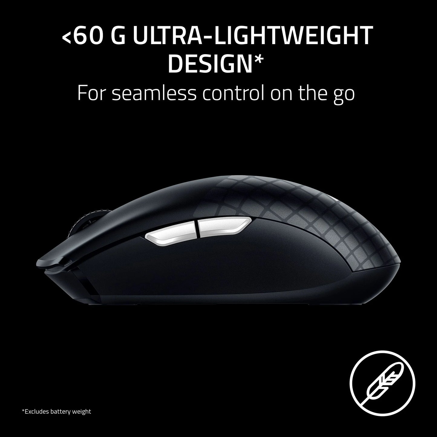 Orochi V2 Roblox Edition Wireless Gaming Mouse - 2.4GHz & Bluetooth, 6 Buttons, Black