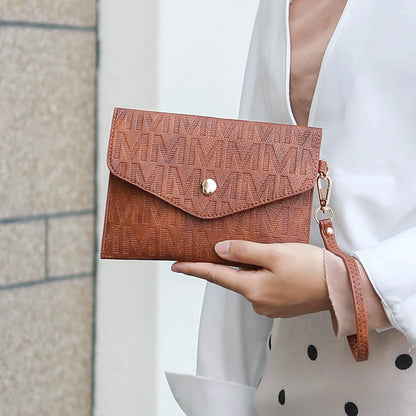 Edelyn Women's 4-Piece Signature Tote Bag Set by Mia K: Small Handbag, Pouch Purse, and Wristlet Wallet