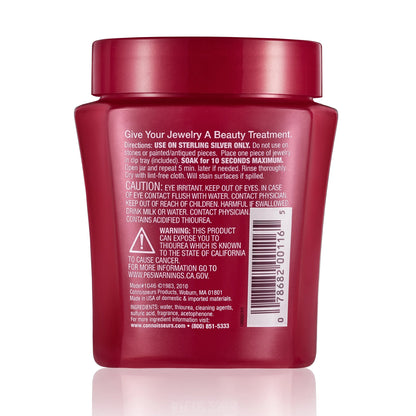 Silver Jewelry Cleaner - Liquid Dip Solution in Red Container