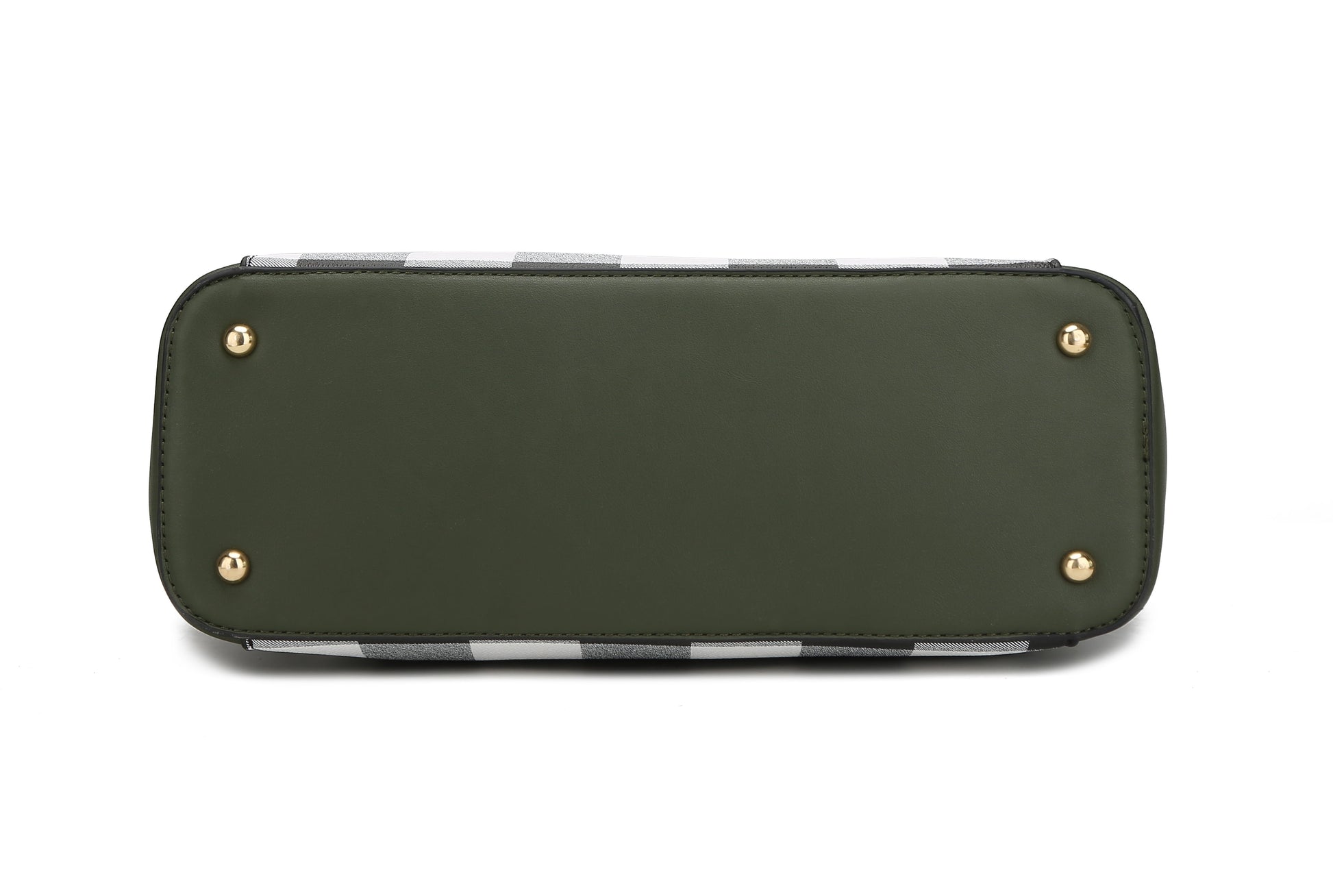 Bonita Checker Women's Tote Bag and Wristlet Wallet Set in Cognac - Vegan Leather by Mia K.