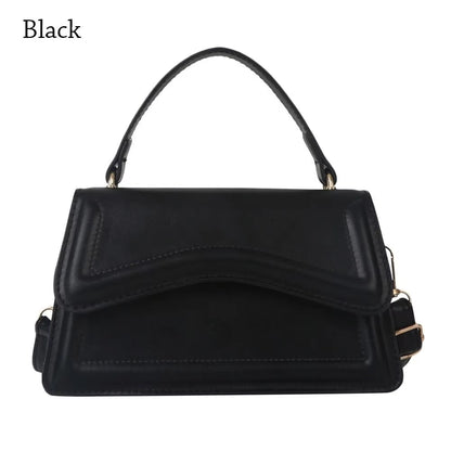Fashionable PU Leather Sling Shoulder Bag - Stylish Solid Color Crossbody Handbag for Women and Girls