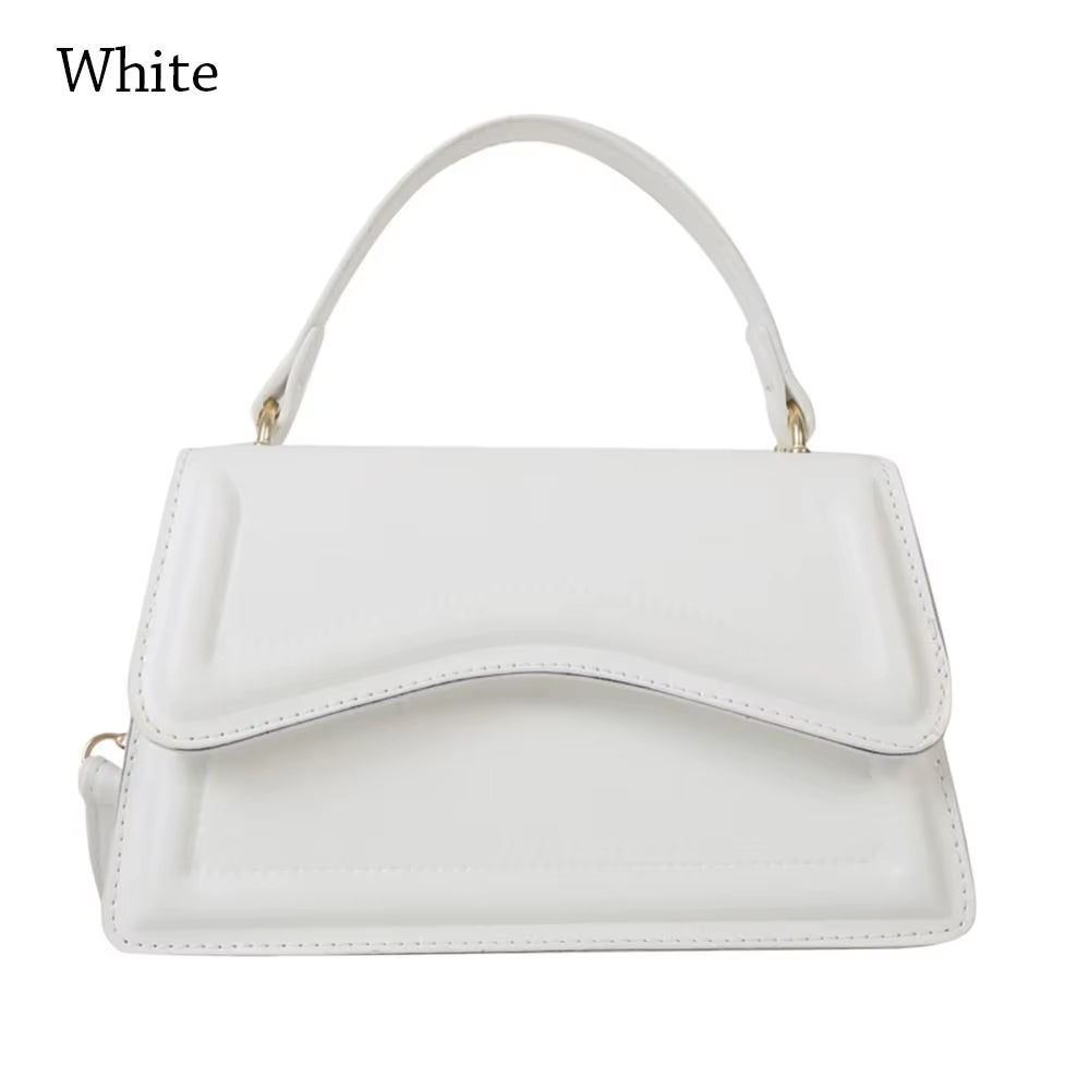 Fashionable PU Leather Sling Shoulder Bag - Stylish Solid Color Crossbody Handbag for Women and Girls