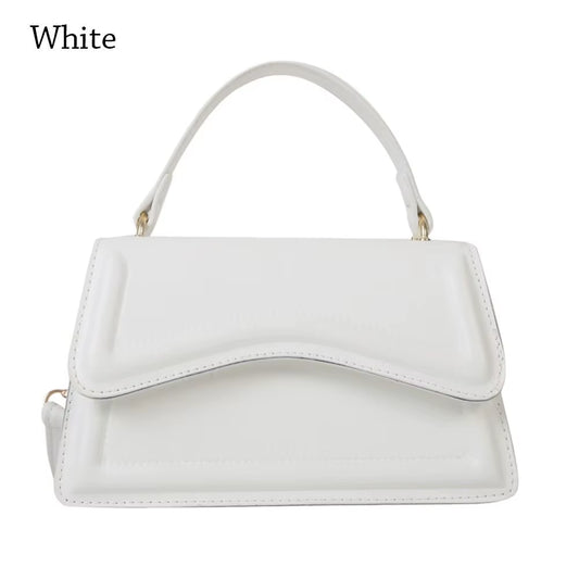 Fashionable PU Leather Sling Shoulder Bag - Stylish Solid Color Crossbody Handbag for Women and Girls